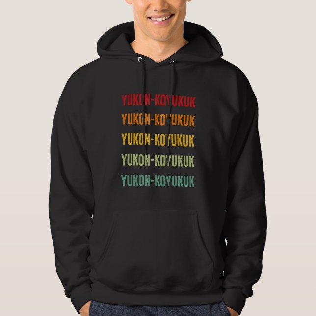 Moletom Condado de Yukon Koyukuk no Alasca Design de Texto (Frente)
