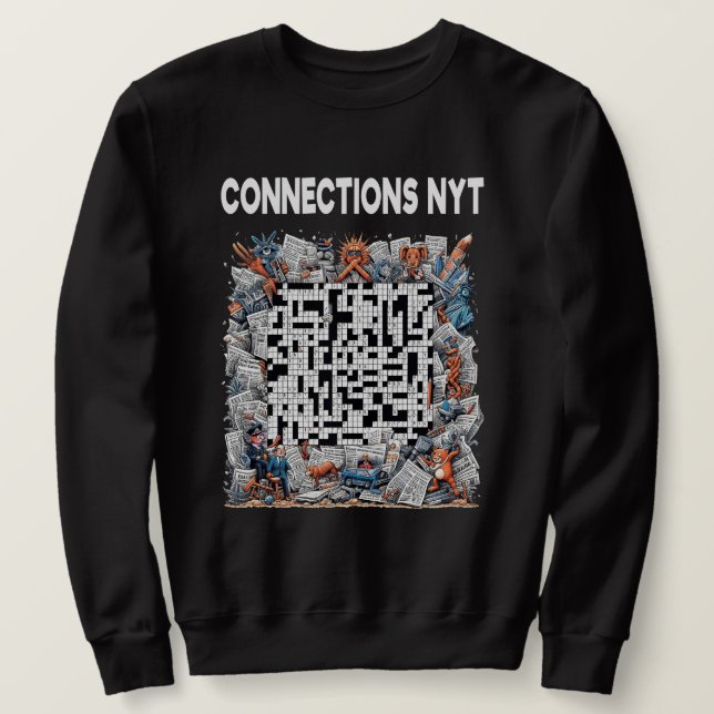 Moletom Conexões Elegantes NYT Design Preto (Frente do Design)