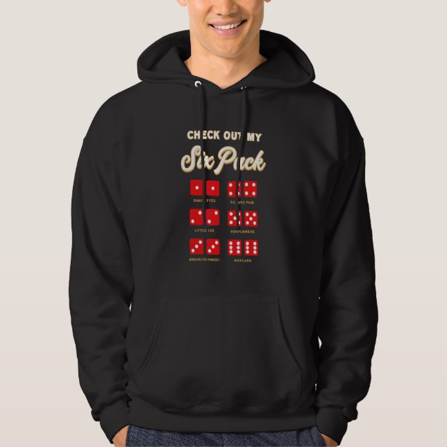 Moletom Confira Meu Craps Player de Seis Pacotes Red Dice  (Frente)
