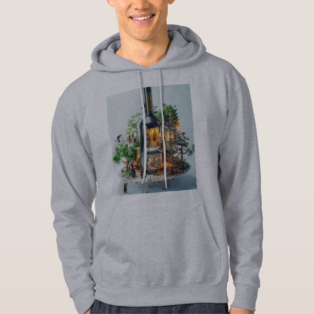 Moletom "Conforto Clássico: Sweatshi Básico de Cinza Mascu (Frente)