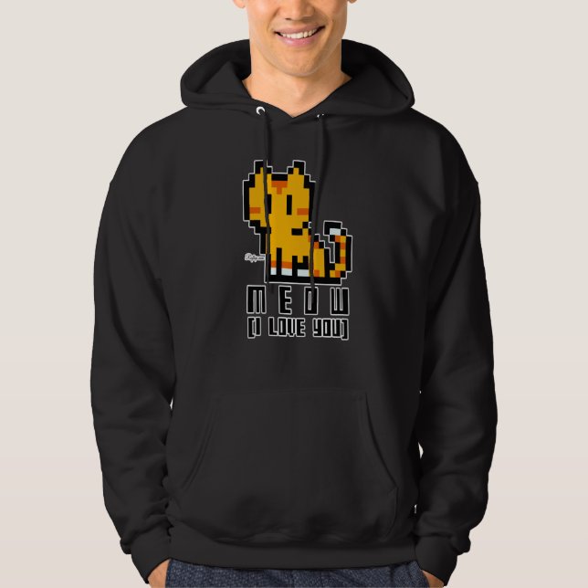 Moletom Conheça Gatinho Bonito, Eu Te Amo! Di de jogos ret (Frente)