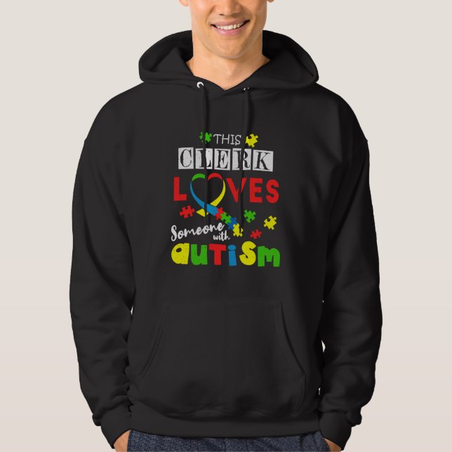 Moletom Conhecimento Especial do Autismo do Clerk Quebra-c (Frente)