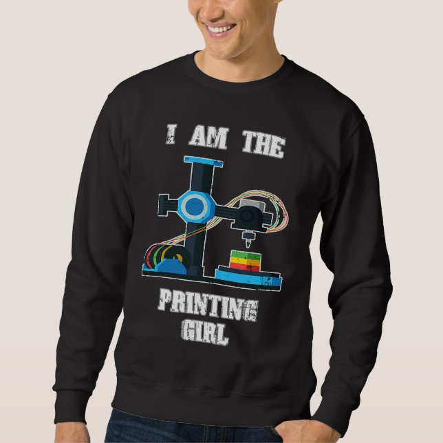 Moletom Conjunto de Impressora 3D para Menina que Imprime  (Frente)