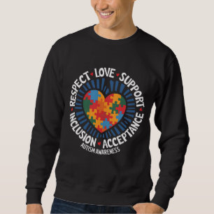 Moletom Consciência do Autismo Respeito Autista Amor Apoio