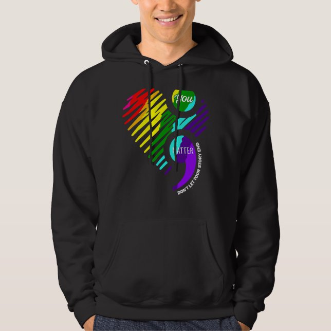 Moletom Consciência Mental Mental Semicolon Mês 12 Etapas  (Frente)