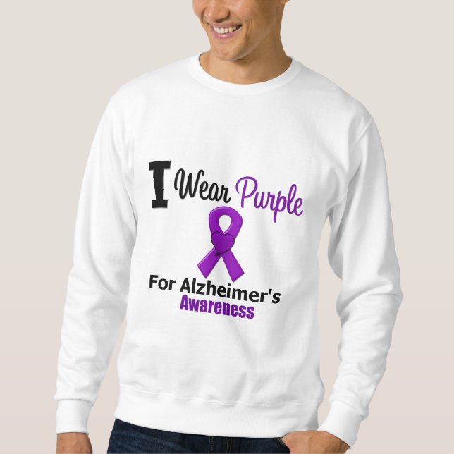 Moletom Consciência roxa da fita da doença de Alzheimer (Frente)