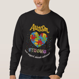 Moletom Conscientização do Autismo amor forte apoio educar