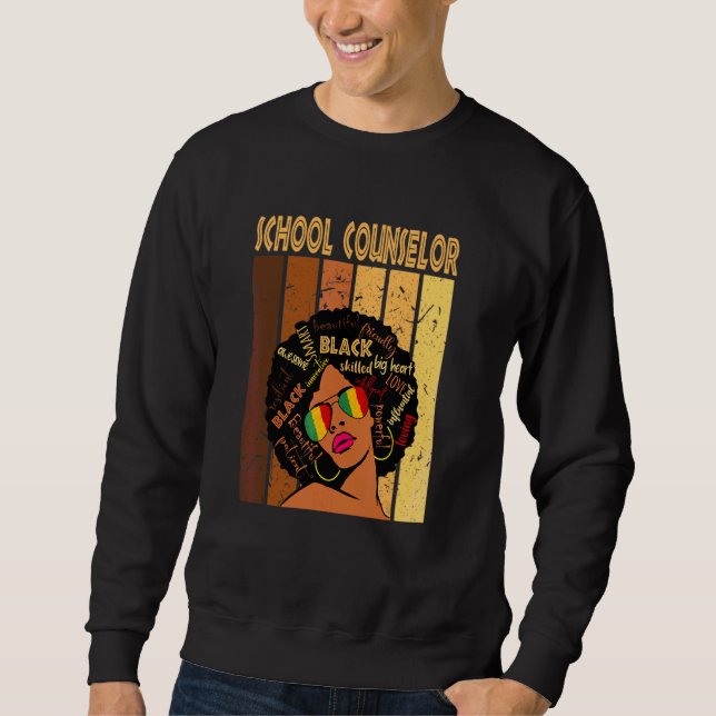 Moletom Conselheiro escolar Afro-Americano Black Histo (Frente)
