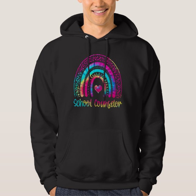 Moletom Conselheiro Escolar Professor Rainbow Tie Dye Firs (Frente)