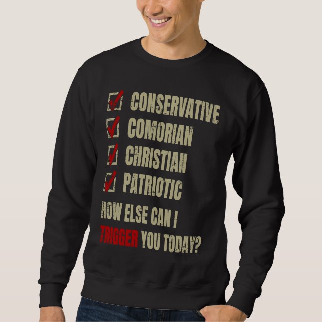 Moletom Conservador Comoriano Cristão Patriótico (Frente)