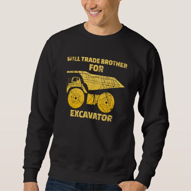 Moletom Construction Vehicles Will Trade Brother For Excav (Frente)