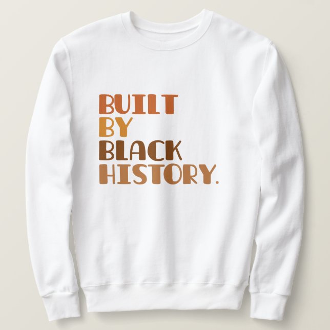 Moletom Construído por histórico preto (Frente do Design)
