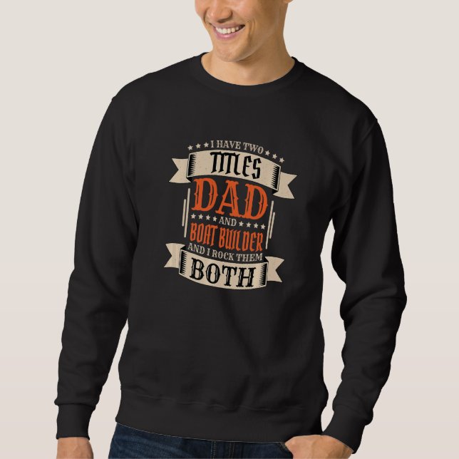 Moletom Construtor de Barcos Masculino Pai e Emprego Const (Frente)
