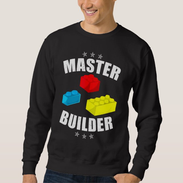 Moletom Construtor Mestre Incrível Blocos Antigos Construç (Frente)