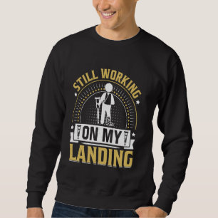 Moletom Continuando Trabalhando No Meu Landing Cast Crutc