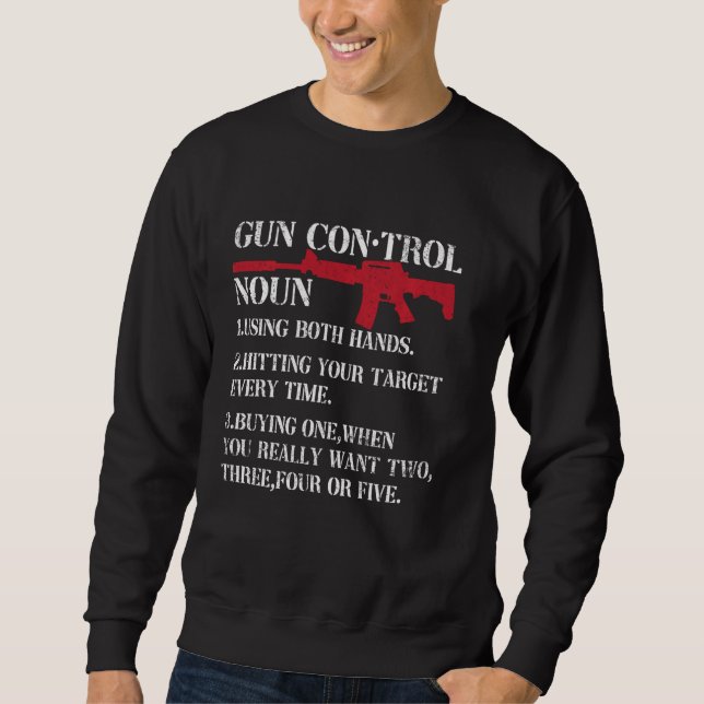 Moletom Controle de Armas Definição Funny Proprietário de  (Frente)