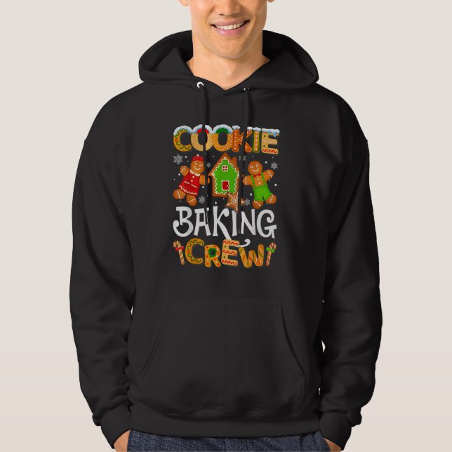 Moletom Cookie Baking Crew Family Christmas Gingerbread Te (Frente)