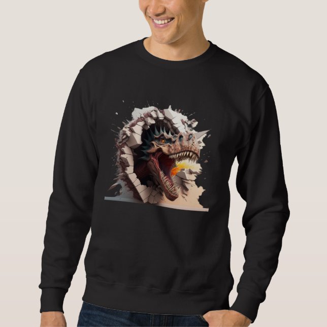 Moletom Cool angry dinosaur Tyrannosaurus Rex  4 (Frente)