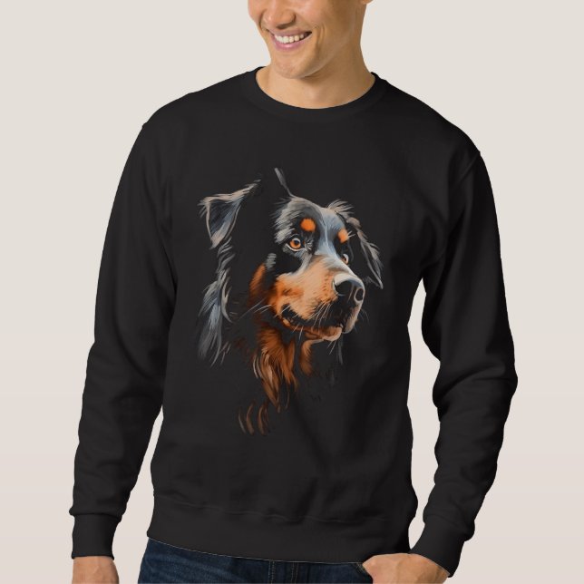Moletom Cool Australian Shepherd Face Awesome (Frente)