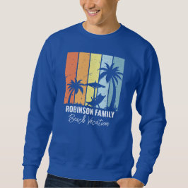 Moletom Cool Blue Beach Customized Family Trip