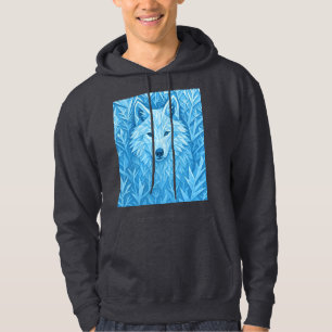 Moletom Cool Blue Geometric Wolf Low Poly Abstract Premium