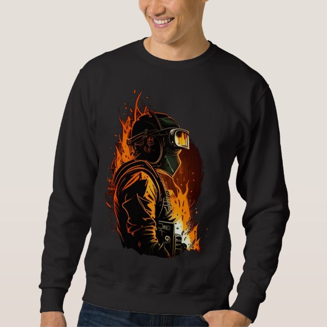 Moletom Cool Fire Welder Worker (Frente)