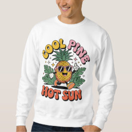 Moletom Cool Pine Hot Sun Retro Pineapple Summer Vibes