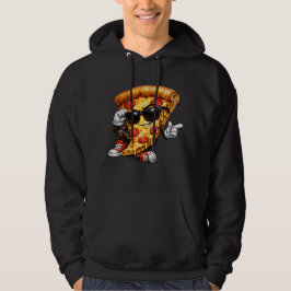 Moletom Cool Pizza Slice Mascot with Sunglasses Art