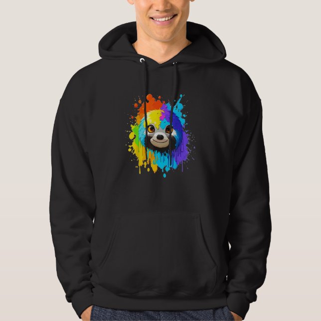 Moletom Cool Sloth Cute Colourful Splash Sloth (Frente)