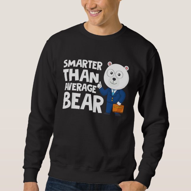 Moletom Cool Smarter Than Average Bear Polar Bear (Frente)