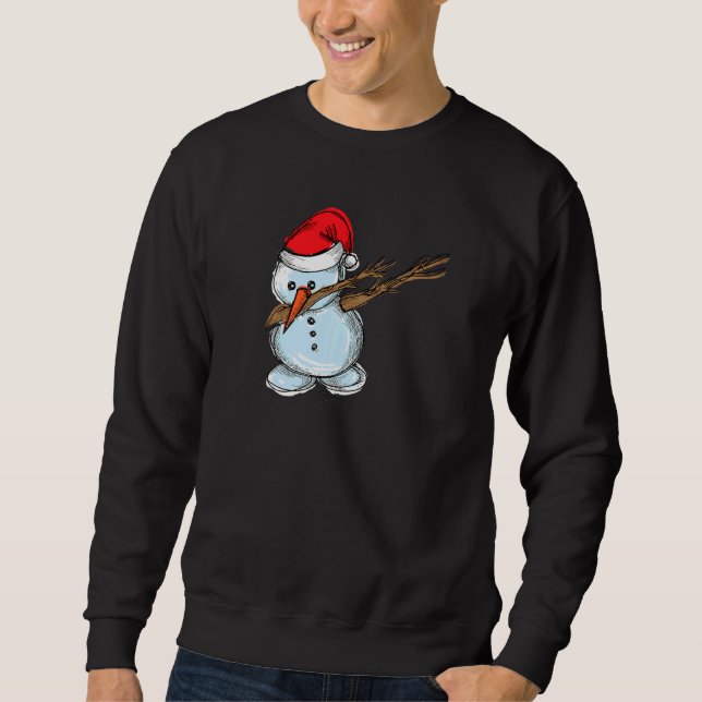 Moletom Cool Snowman Dab Dabbing Dancing Christmas Xmas Pa (Frente)