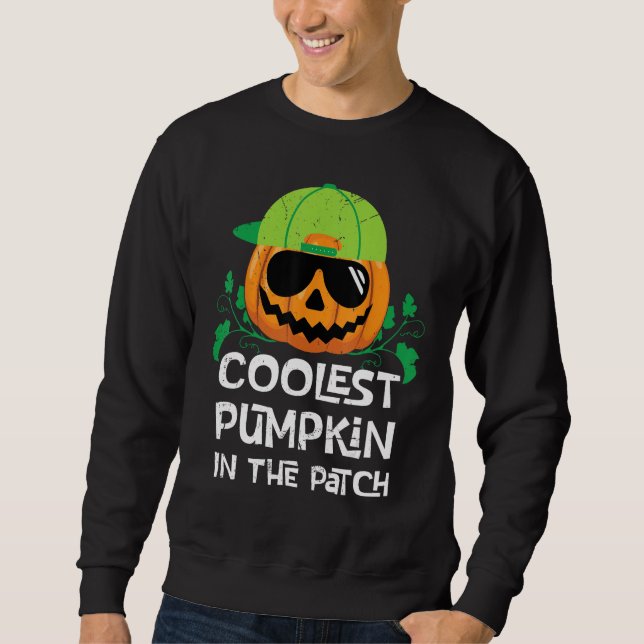 Moletom Coolest Pumpkin In The Patch Toddler Boys Hallowee (Frente)