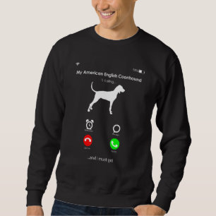 Moletom Coonhound em inglês americano está chamando e eu d