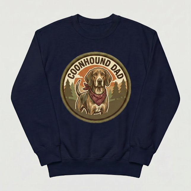 Moletom Coonhound Pai Crewneck | Presente para Pai de Cão  (Criador carregado)