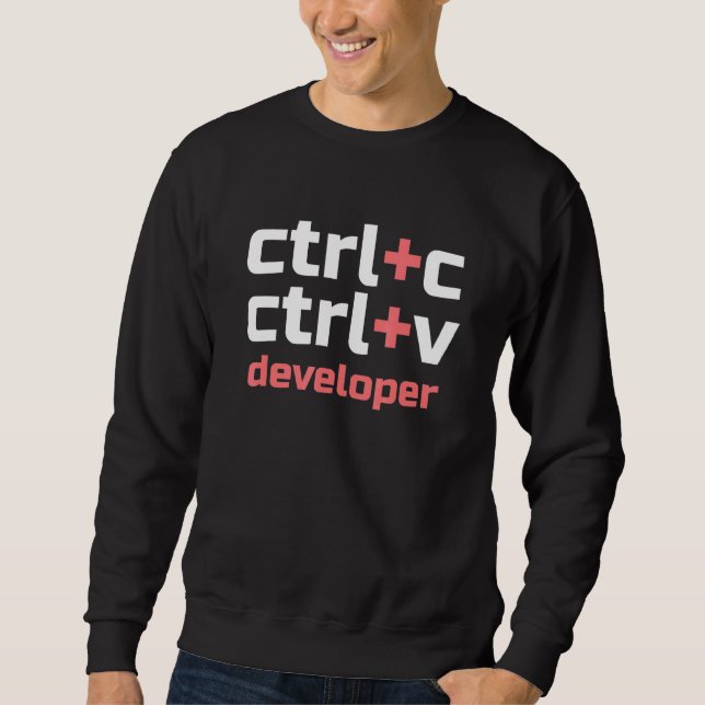 Moletom Copiar Colar Desenvolvedor Ctrl C Ctrl V Coder (Frente)