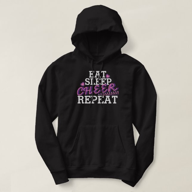 Moletom Copy of Eat Sleep Cheer Repeat (Frente do Design)