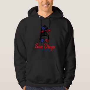 Moletom Coque Desgrenhado Retrô de San Diego Califórnia