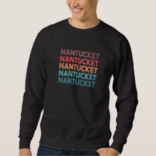 Moletom Cor Retroativa do Estilo de Vintagem do Nantucket