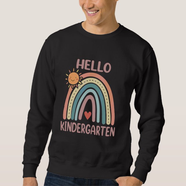 Moletom Coração Arco-Íris Boho Para Professoras Mulheres O (Frente)