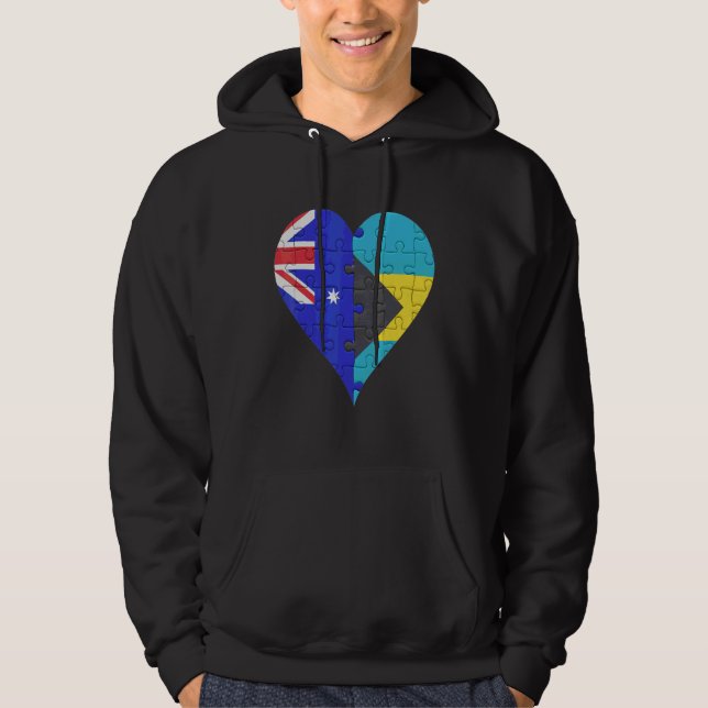 Moletom Coração da Bandeira Australiana (Frente)