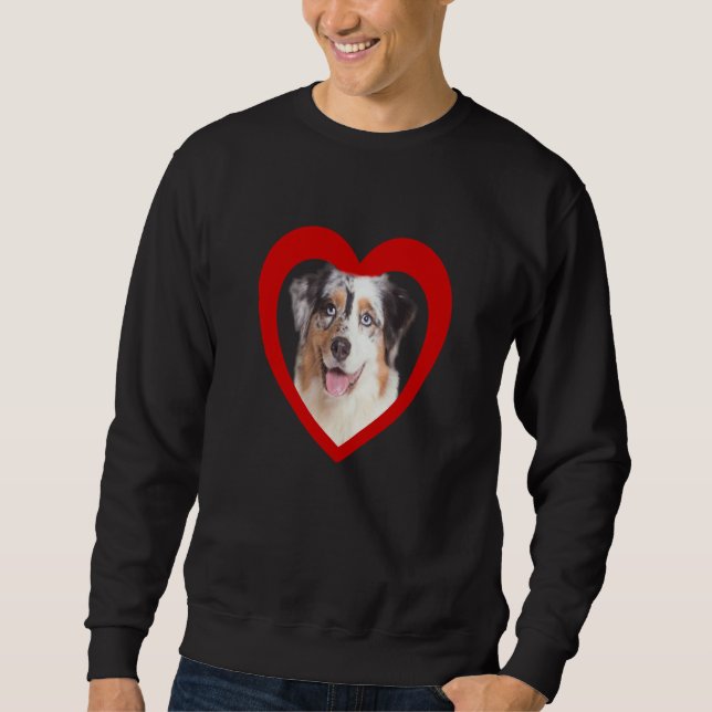 Moletom Coração de Cachorro Aussie Australian Shepherd Aus (Frente)