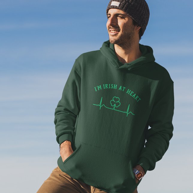 Moletom Coração de St Patricks Day com Texto Perso (Criador carregado)