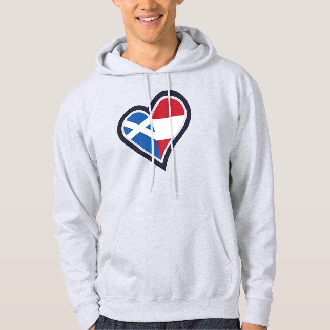 Moletom Coração Escocês Austríaco – Amo Escócia & Áustria (Frente)