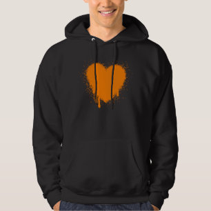 Moletom Coração Grunge - Laranja