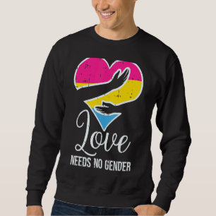 Moletom Coração Pansexual Amor Abregalado Não Precisa De O