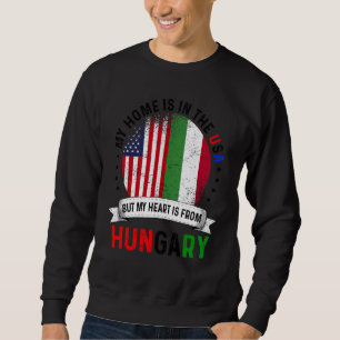 Moletom Coração Patriota Húngaro Americano É Da Hungria F