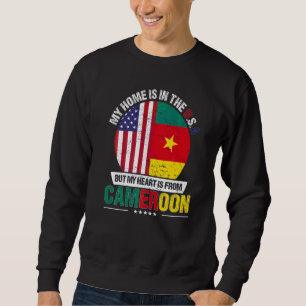 Moletom Coração Patriótico Americano Camarões É De Camarõe