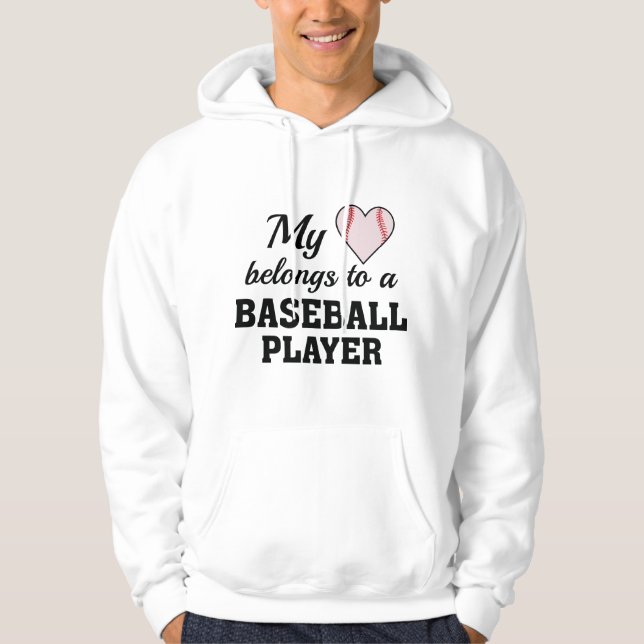 Moletom Coração Pertence Baseball (Frente)