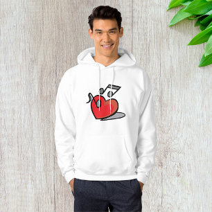 Moletom Coração Vermelho Cantando Notas Musicais
