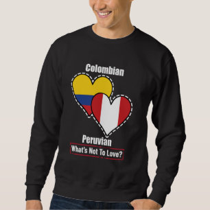 Moletom Corações Colombianos Peruanos Bandeiras O Que Não